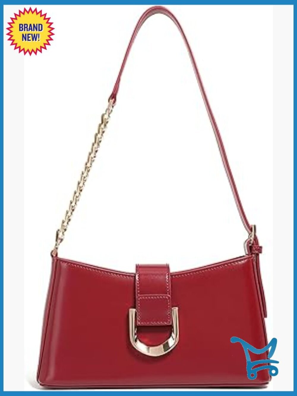 Genuine Leather Shoulder Bag Crossbody Satchel Adjustable Strap